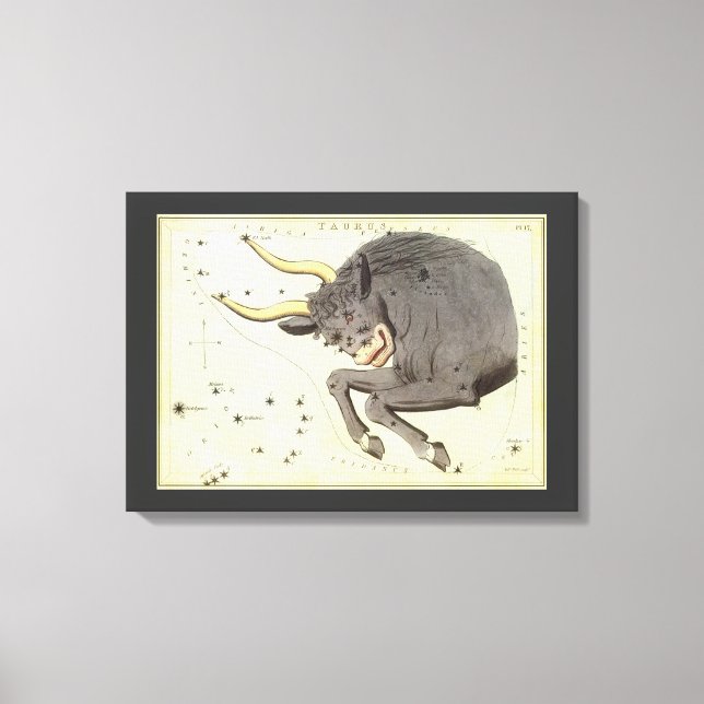 Lienzo Taurus Bull, el espejo de la vieja constelación de (Anverso)