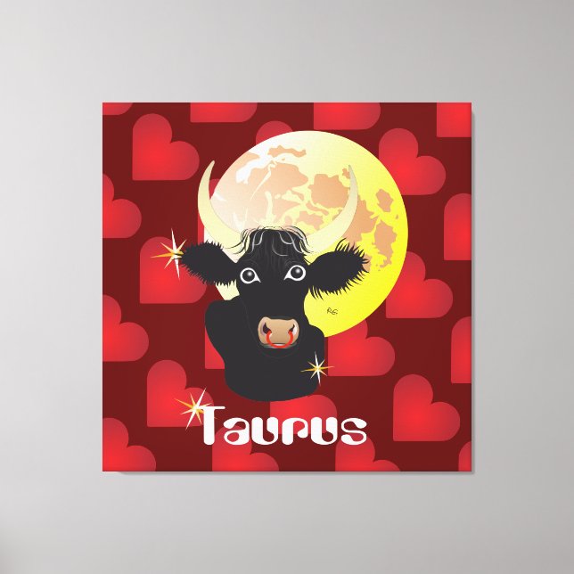 Lienzo Taurus el abril 21 to May 20 Canvas (Anverso)