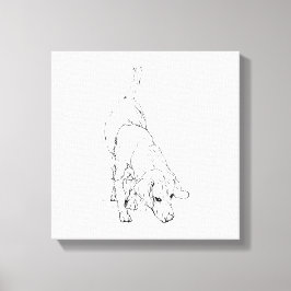 Lienzo Taza Beagle – Perro de Tinta Dibujada a Mano 