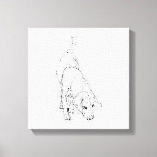 Lienzo Taza Beagle – Perro de Tinta Dibujada a Mano