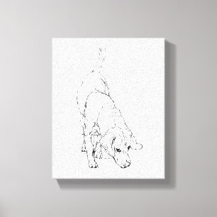 Lienzo Taza Beagle – Perro de Tinta Dibujado a Mano
