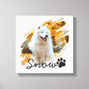 Lienzo Taza con Foto y Nombre de Mascota Personalizados c