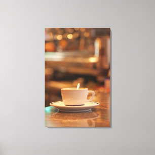 Lienzo Taza De Café En Un Café