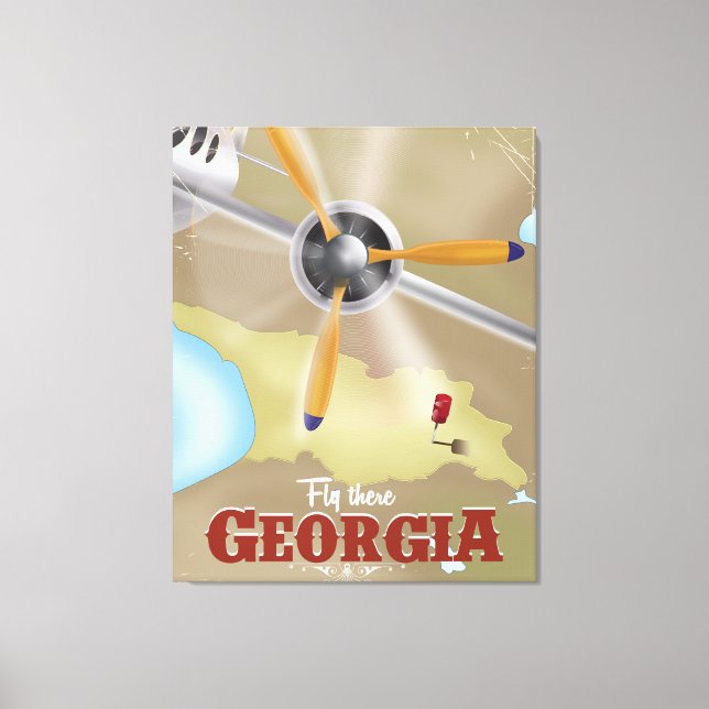 Lienzo Tbilisi Georgia Vintage Travel Poster (Anverso)