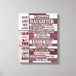 Lienzo Te amo el regalo de la hija