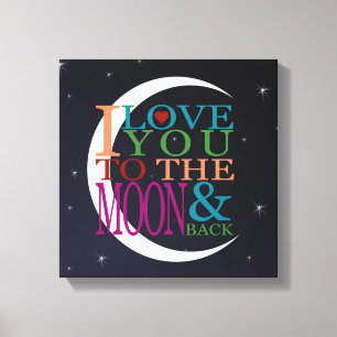 Lienzo Te Amo hasta la Luna y de Regreso