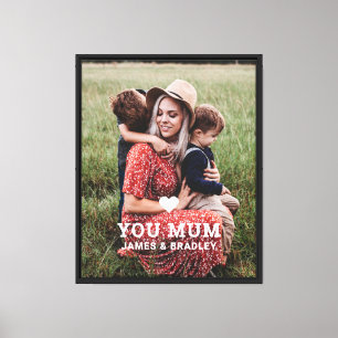 Lienzo Te Amo Mamá Día de la Madre Foto Personalizada