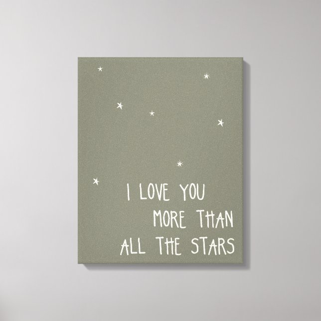 Lienzo Te amo más que todas las estrellas (Anverso)