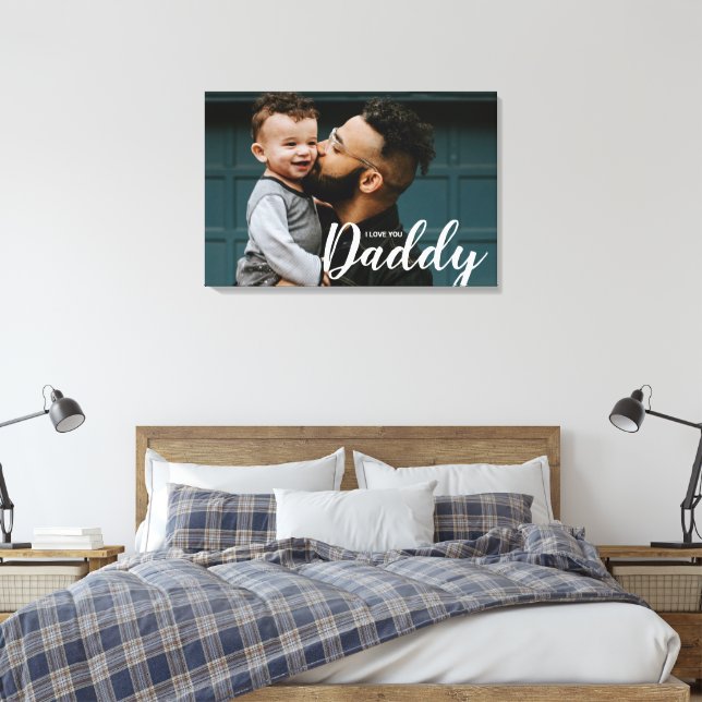 Lienzo Te amo, papá Personalizado. (Insitu(Dormitorio))