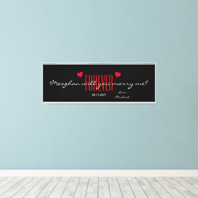 Lienzo ¿Te Casarás Con Mis Bodas Canvas? (Insitu (piso de madera))