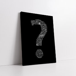 Lienzo ¿Te casarás conmigo la tipografía en blanco y negr