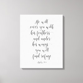 Lienzo Te Cubrirá Con Sus Pies, Salmo 91:4