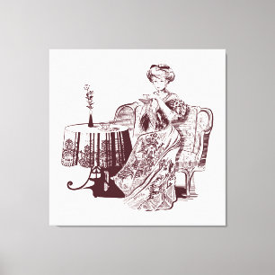 Lienzo té de la dama