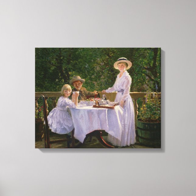 Lienzo Té de verano por la tarde (Anverso)