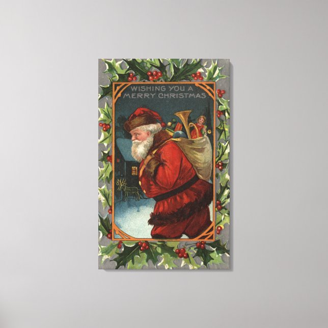 Lienzo Te deseo una feliz Navidad, Santa Marcha (Anverso)