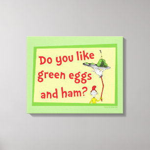 Lienzo ¿Te gustan los huevos verdes con jamón?
