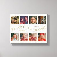 Te Queremos Abuelo | 8 Cuadrícula de Fotos Crema