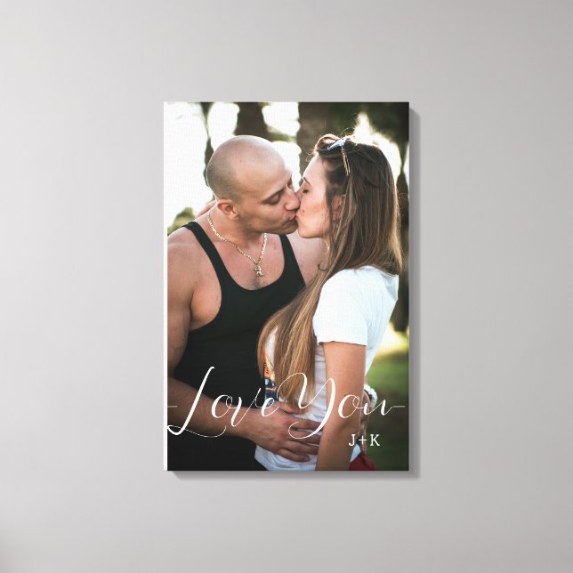 Lienzo Te quiero, pareja de amor (Anverso)