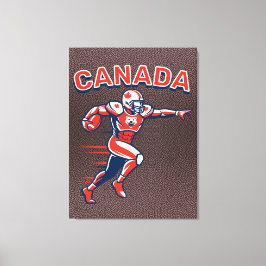 Lienzo Team Canada Football Dynamic Patriotic Athlete Art