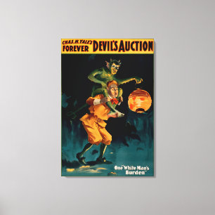 Lienzo Teatro de la carga del hombre blanco de la subasta