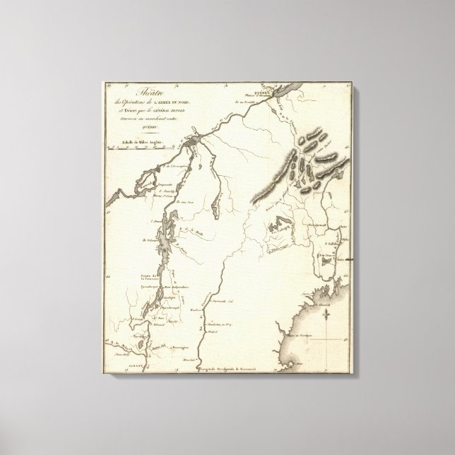 Lienzo Teatro de operaciones del ejército en el norte (Anverso)