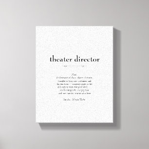 Lienzo Teatro Director Definición Gracias Regalo