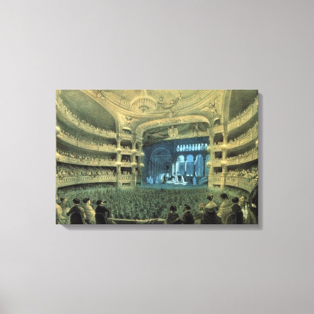 LIENZO TEATRO FRANCÉS VINTAGE, OPERA DE TEATRO FRANCÉS AN (Anverso)