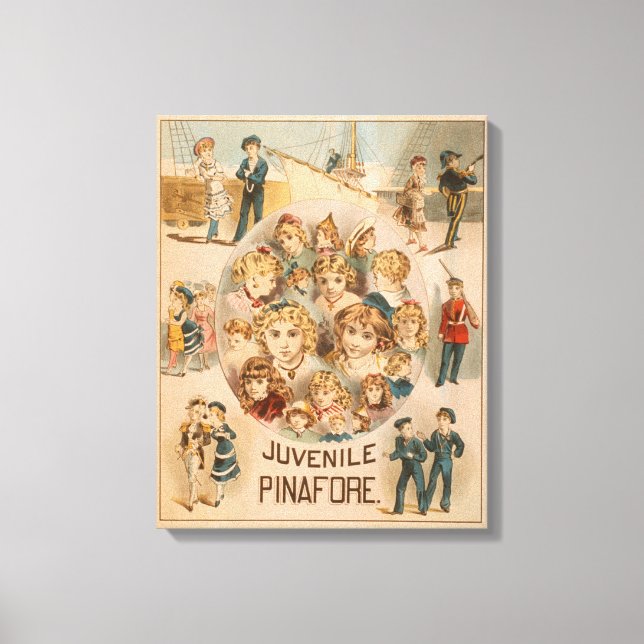 Lienzo Teatro Pinafore Juvenile de Haverly en Nueva York (Anverso)