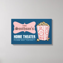 Lienzo Teatro Retro Personalizado de Nombre Familiar