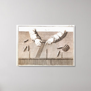 Lienzo Técnica de Basse-Lisse en la tapicería de los