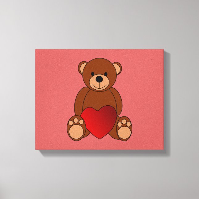 Lienzo Teddy Love (Anverso)