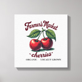 Lienzo Tee de cerezas orgánicas - de producción local y d