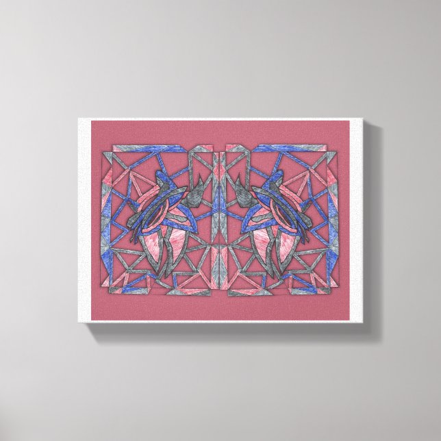 Lienzo Tejedor de Llama Abstracta (Anverso)