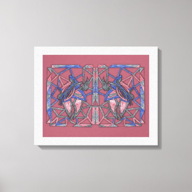 Lienzo Tejedor de Llama Abstracta (Anverso)