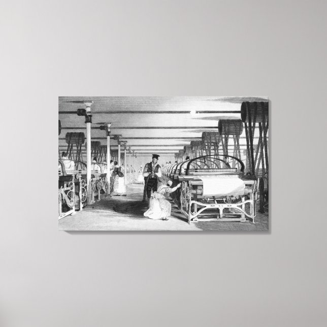 Lienzo Tejido de Power Loom, grabado por J. Tingle, 1835 (Anverso)