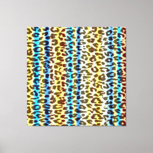 Lienzo Tejido retro rayas leopardo textura abstracta