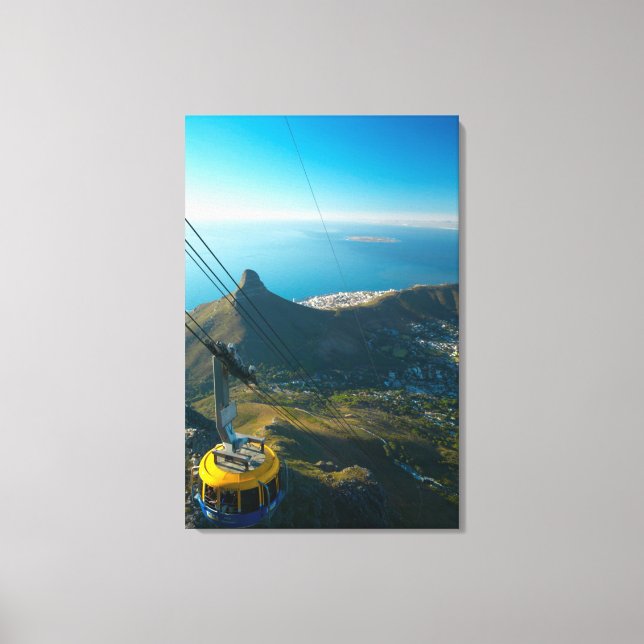 Lienzo Teleférico de Table Mountain, Ciudad del Cabo (Anverso)