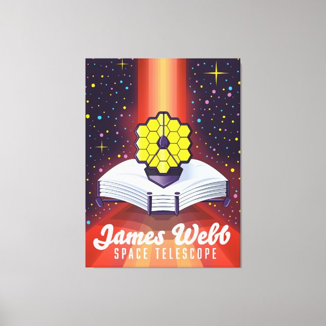 Lienzo Telescopio espacial James Webb. (Anverso)