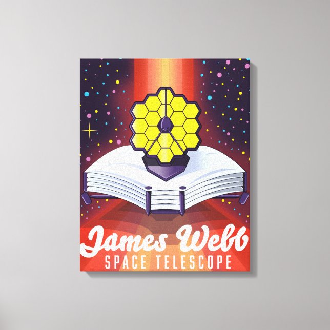 Lienzo Telescopio espacial James Webb. (Anverso)