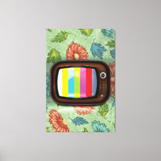 Lienzo Televisor CRT antiguo vintage