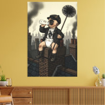 Tema divertido de deshollinador de chimeneas bebé