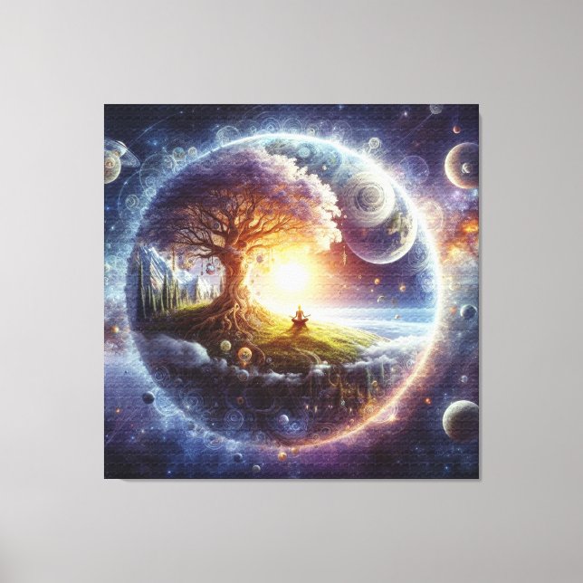 Lienzo Temas metafísicos de fantasía espiritual (Anverso)
