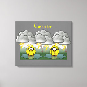 Lienzo Tembloroso Día de Lluvia: Pingüino Thunder_Cove