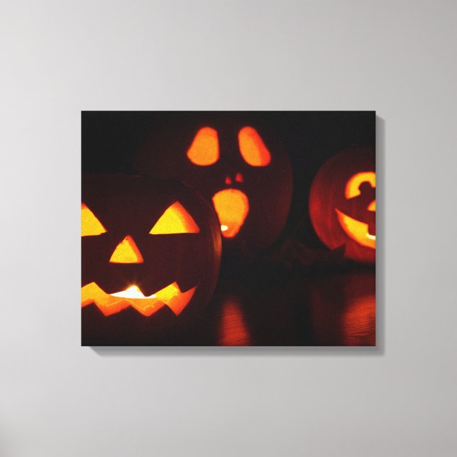 Lienzo Temor por Calabaza de Halloween (Anverso)