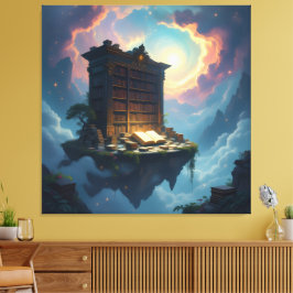 Lienzo Tempel des Wissens – Die ewige Bibliothek