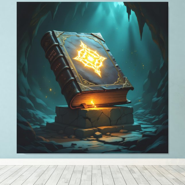 Lienzo Tempel des Wissens – Die ewige Bibliothek   (Insitu (piso de madera))