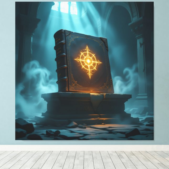 Lienzo Tempel des Wissens – Die ewige Bibliothek   (Insitu (piso de madera))