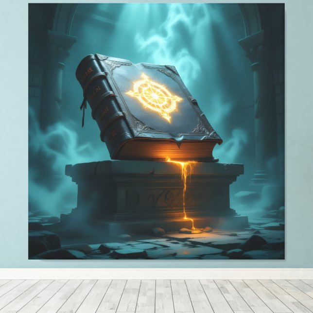 Lienzo Tempel des Wissens – Die ewige Bibliothek   (Insitu (piso de madera))