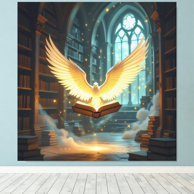 Lienzo Tempel des Wissens – Die ewige Bibliothek   (Insitu (piso de madera))