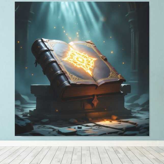 Lienzo Tempel des Wissens – Die ewige Bibliothek   (Insitu (piso de madera))